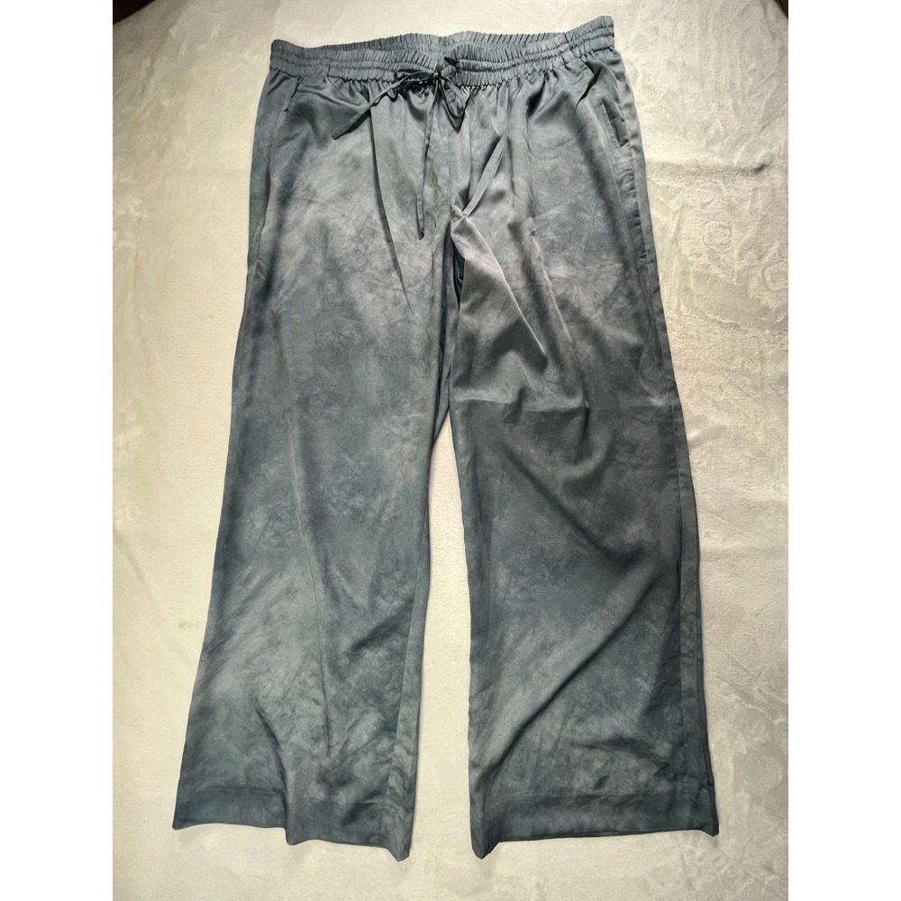 LAUREN Ralph Lauren Women 2X Pants‎  Blue Tie Dye Charmeuse Satin